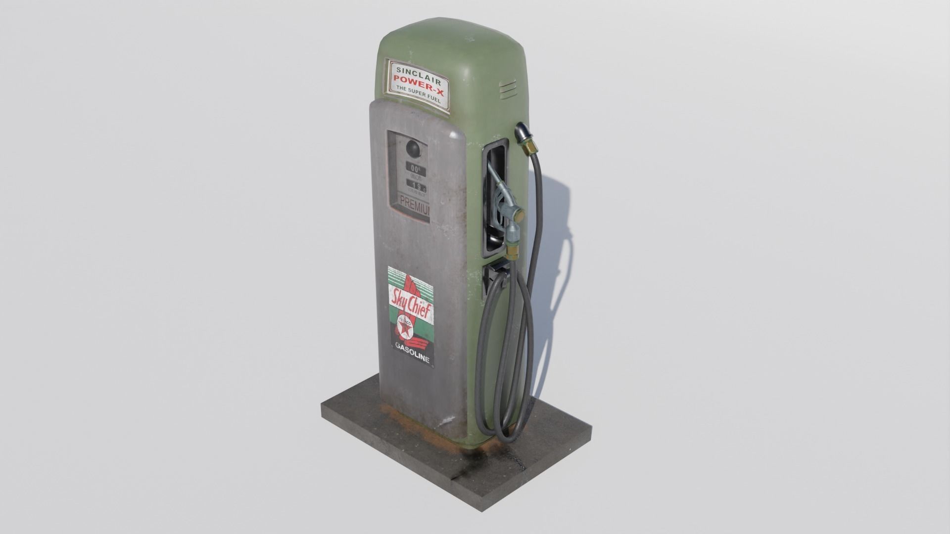 Gas station Low-poly 3D model_2