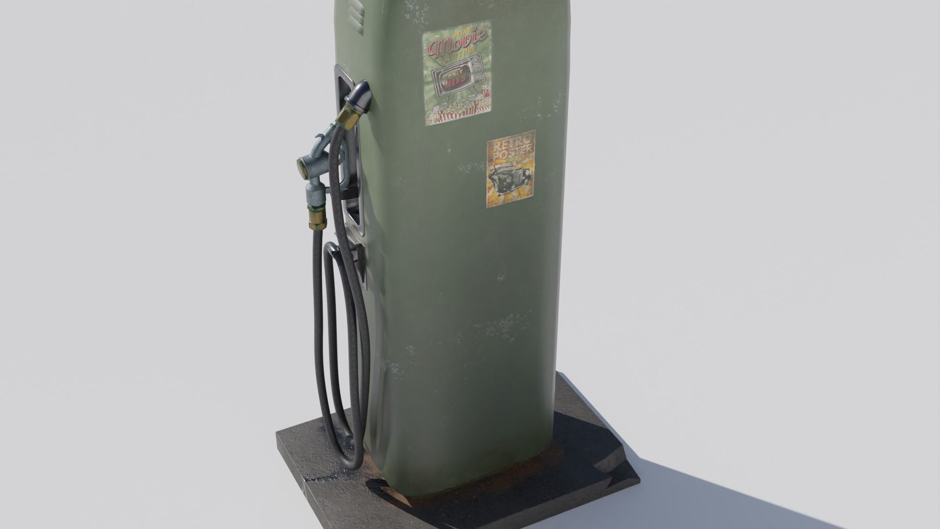 Gas station Low-poly 3D model_4