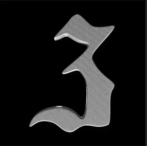 3 in some kind of font idk