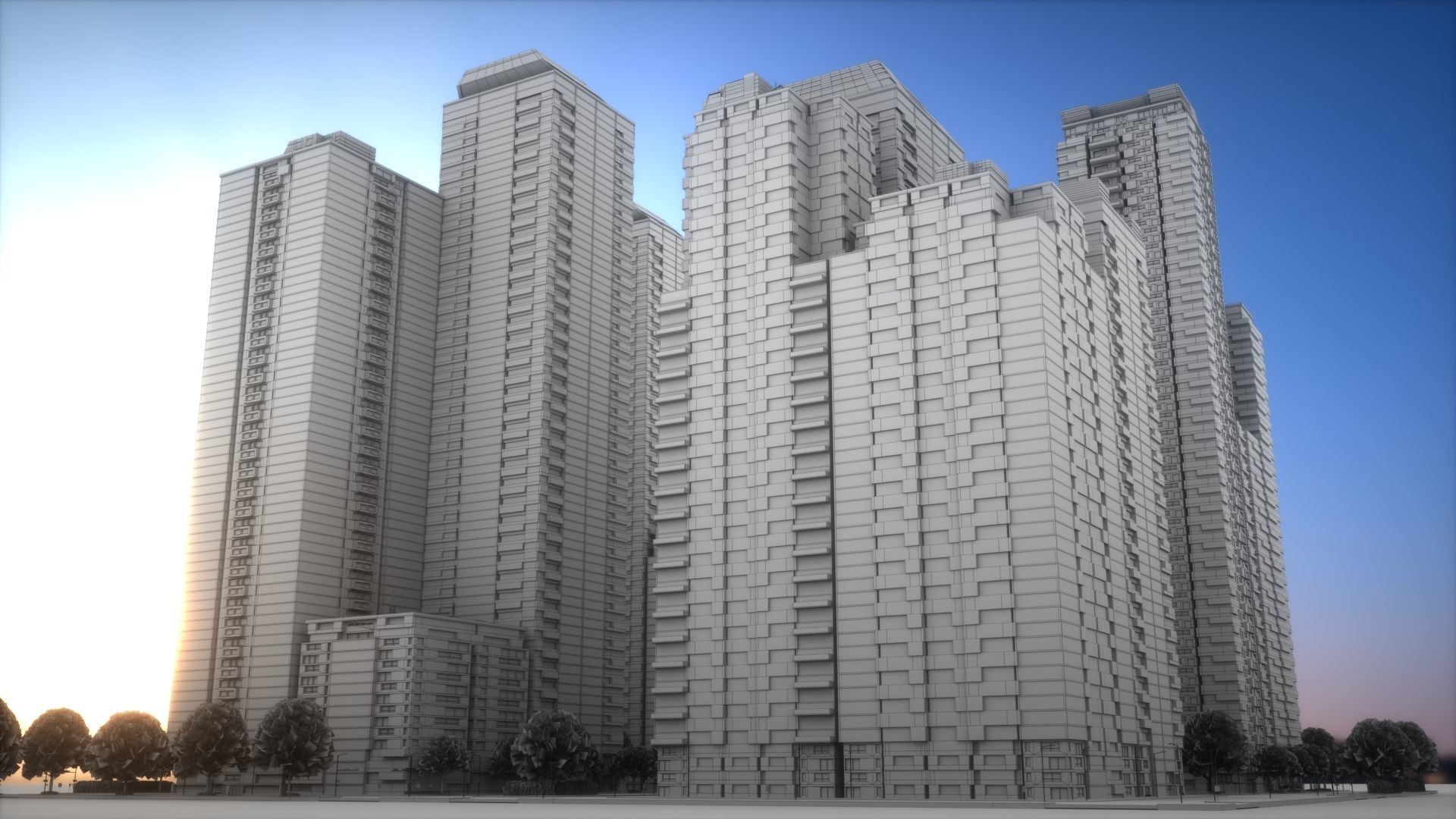 City Block Type B23 3D model_7