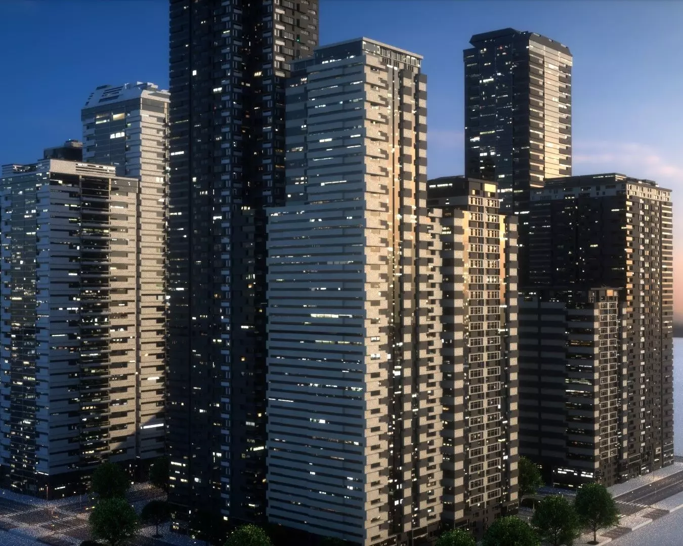 City Block Type B23 3D model_0