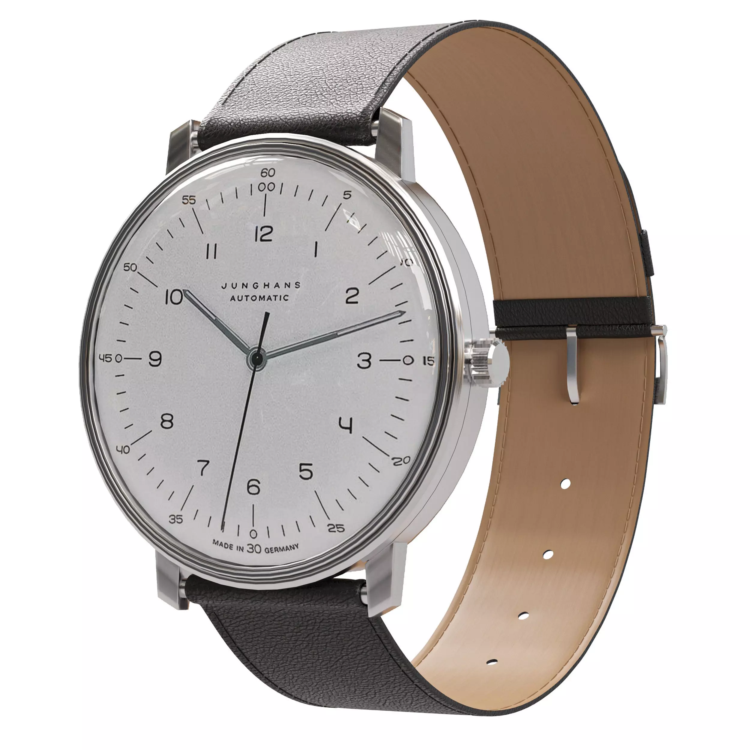 junghans Max Bill Automatic Watch 3D model_0