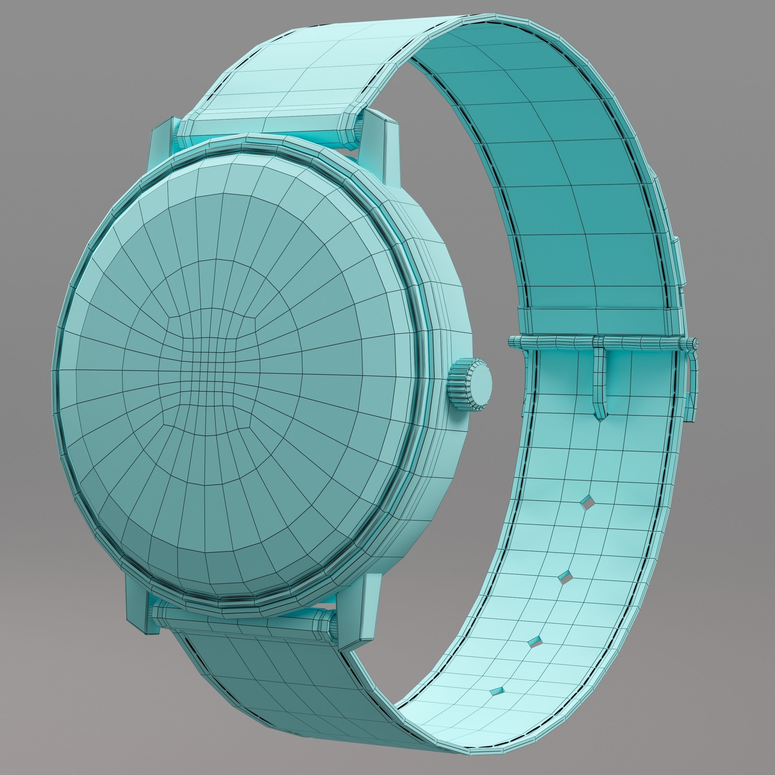 junghans Max Bill Automatic Watch 3D model_2