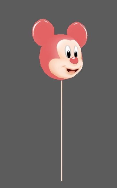 Balloon mickey lowpoly game Low-poly 3D model_1