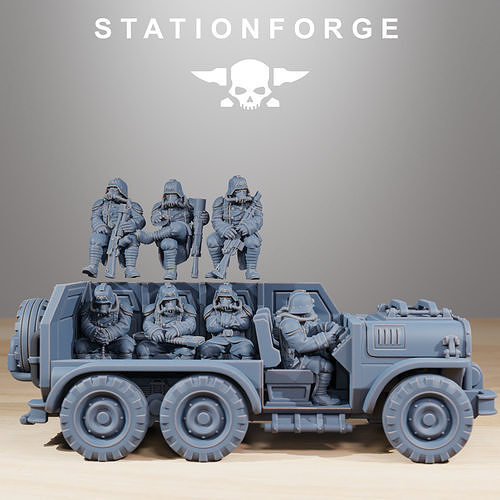 GrimGuard Armored Vehicle 3D print model 2