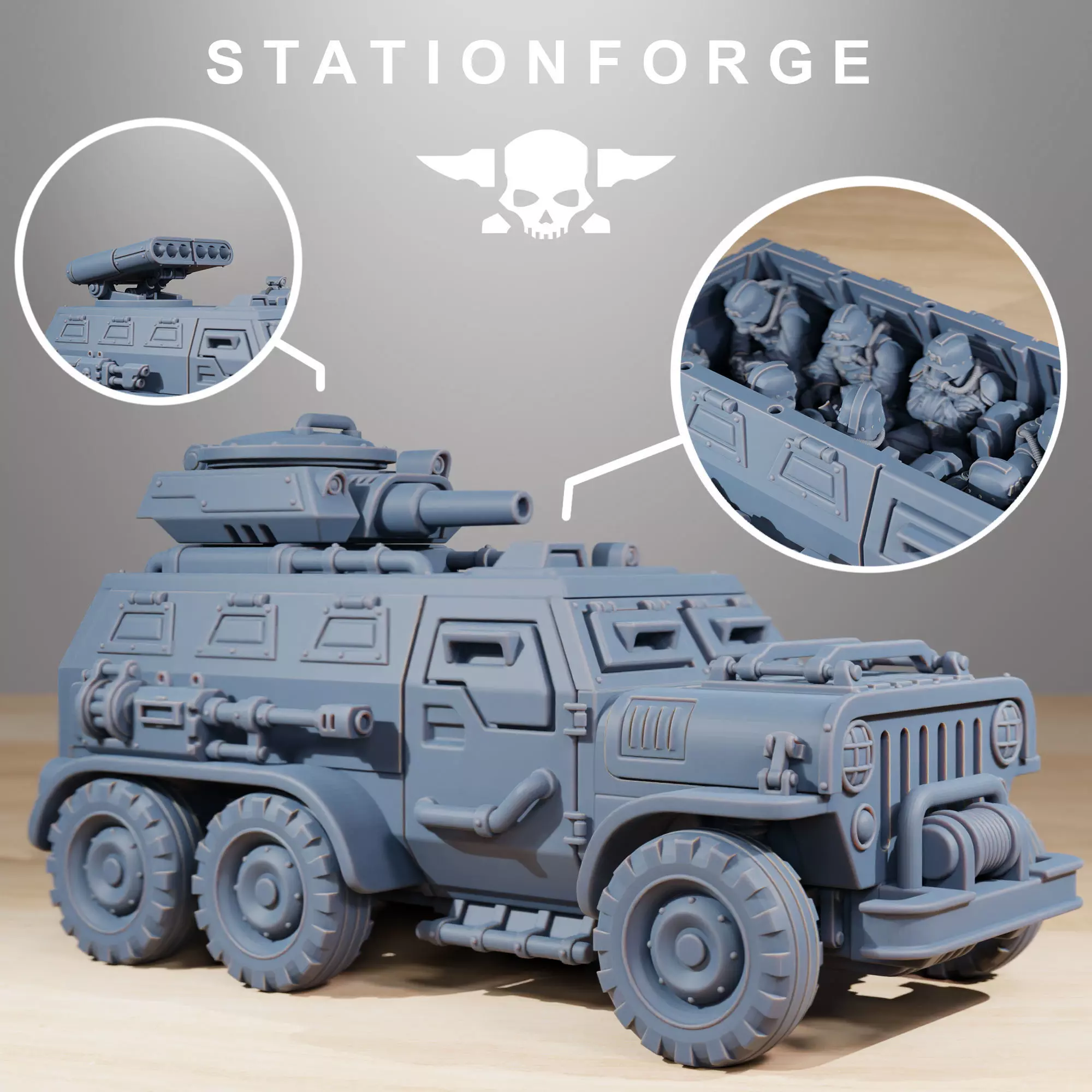 GrimGuard Armored Vehicle 3D print model