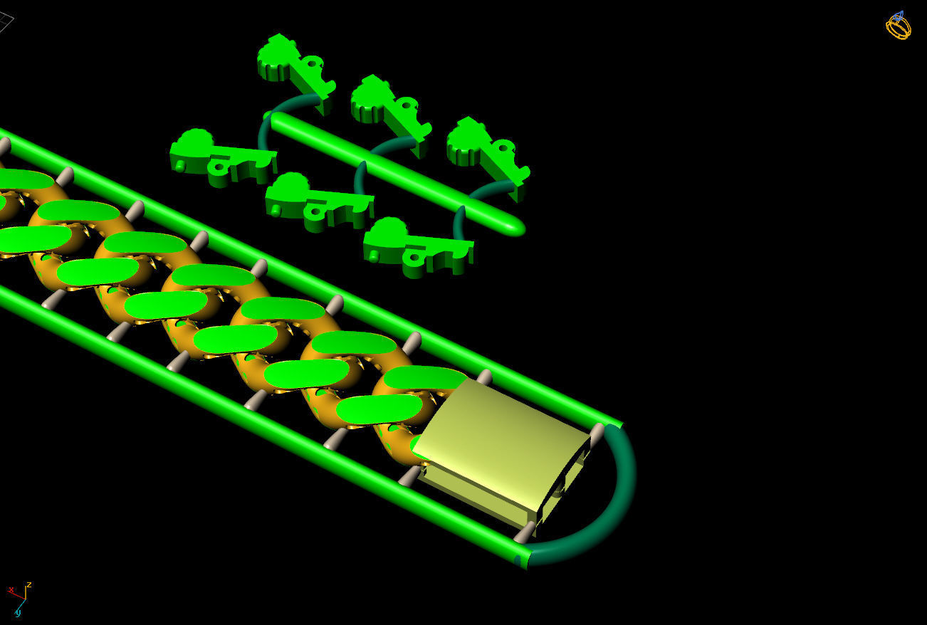 9 MM 18 CM  CUBAN LINK CHAIN FOR BRACELET OR NECKLACE 3D print model_5