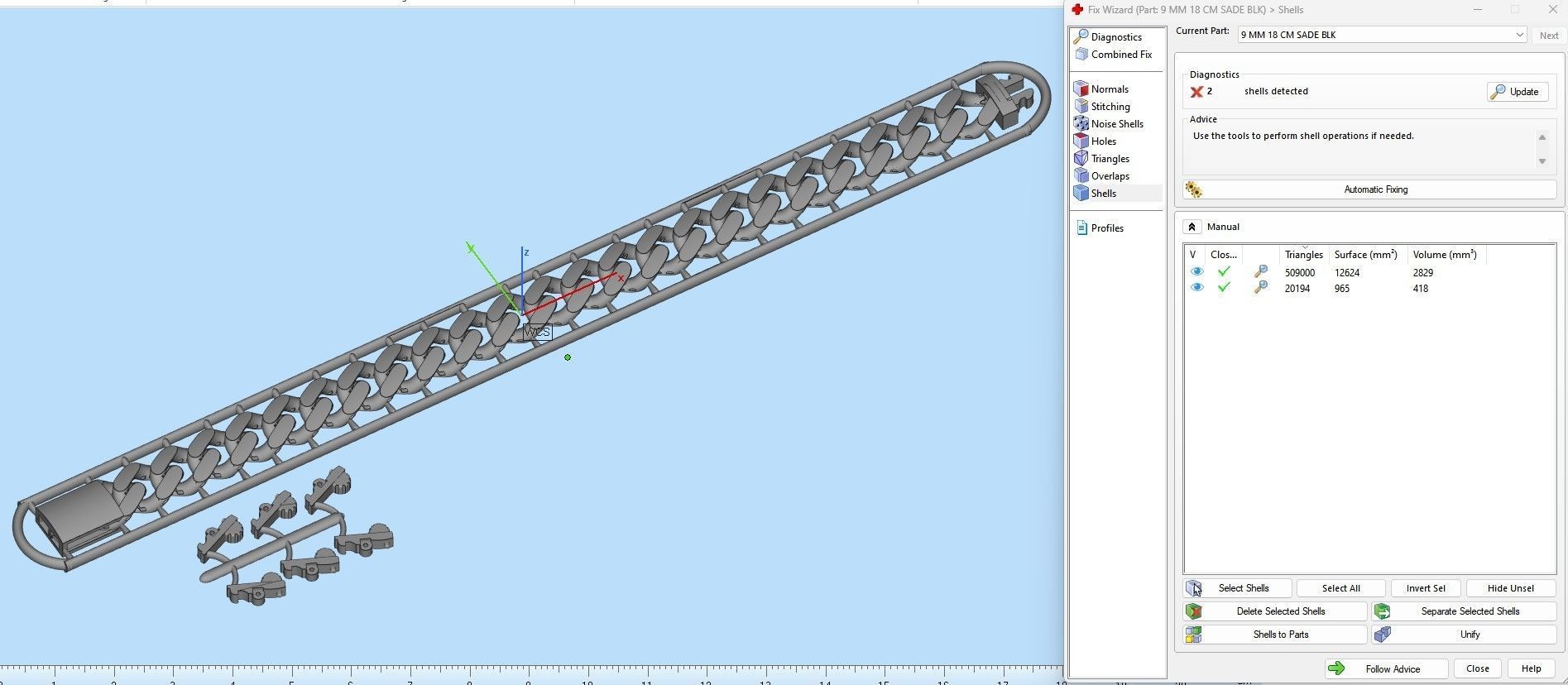 9 MM 18 CM  CUBAN LINK CHAIN FOR BRACELET OR NECKLACE 3D print model_9