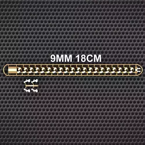 9 MM 18 CM CUBAN LINK CHAIN FOR BRACELET OR NECKLACE