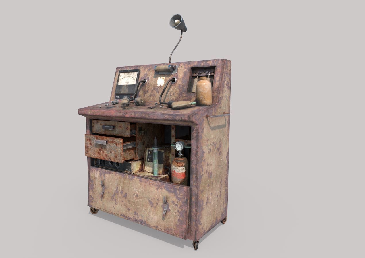 Abandoned Sanatorium Equipments 01 3D model_2