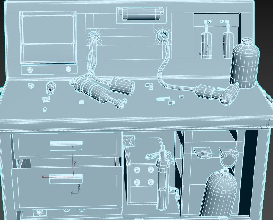 Abandoned Sanatorium Equipments 01 3D model_13