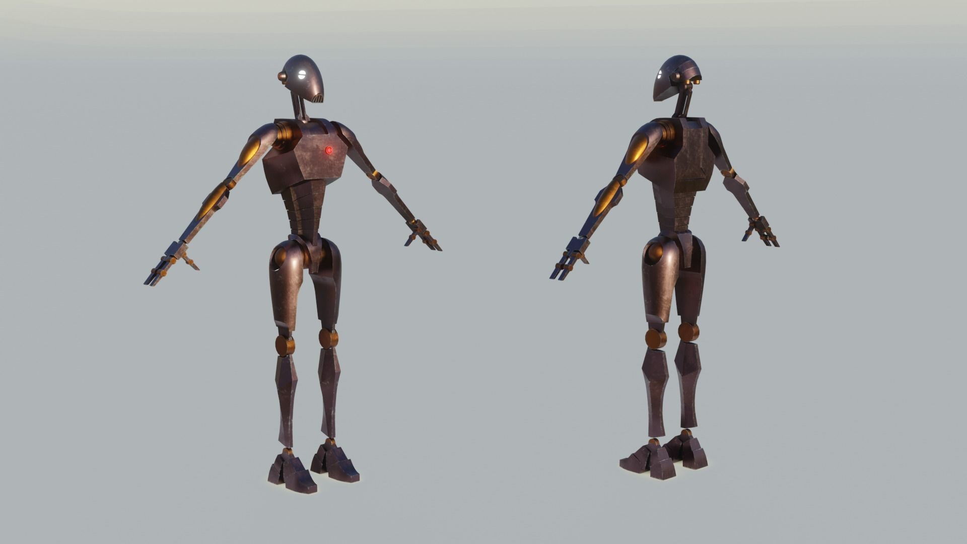 BX series commando droid Low-poly 3D model_2