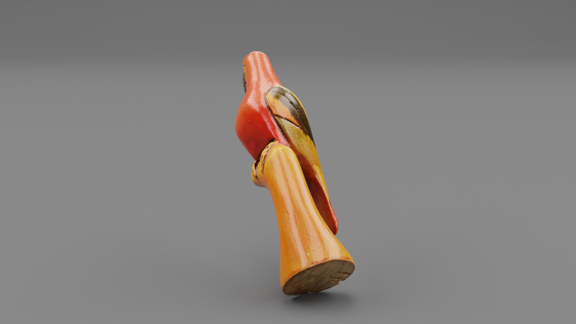 Parrot Macaw statuette  Low-poly 3D model_20