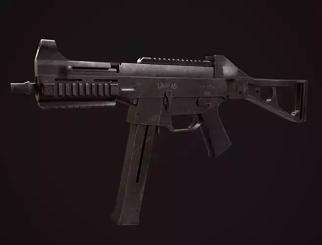 UMP - Model and Textures Low-poly 3D model