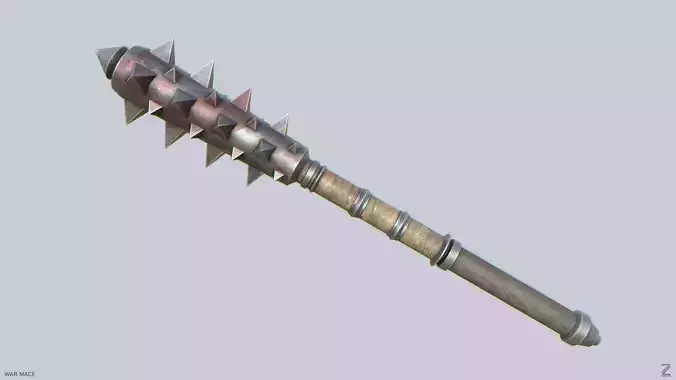 War mace Low-poly 3D model