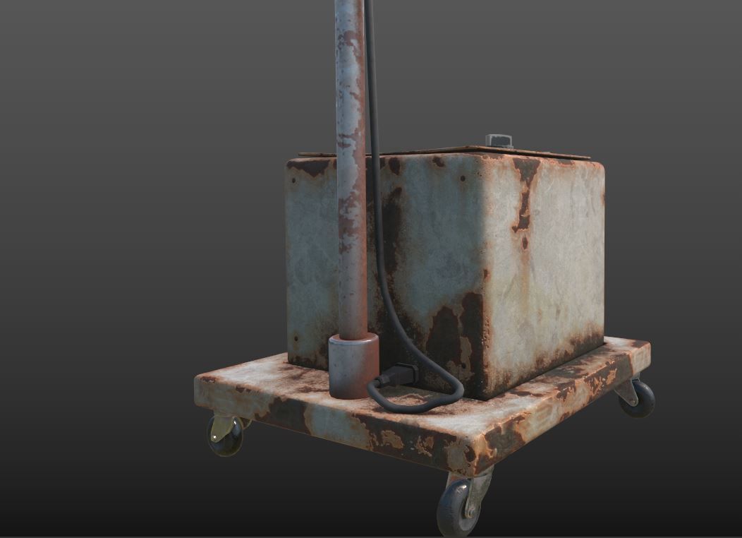 Abandoned Medical Floor Lamp 3D model_8