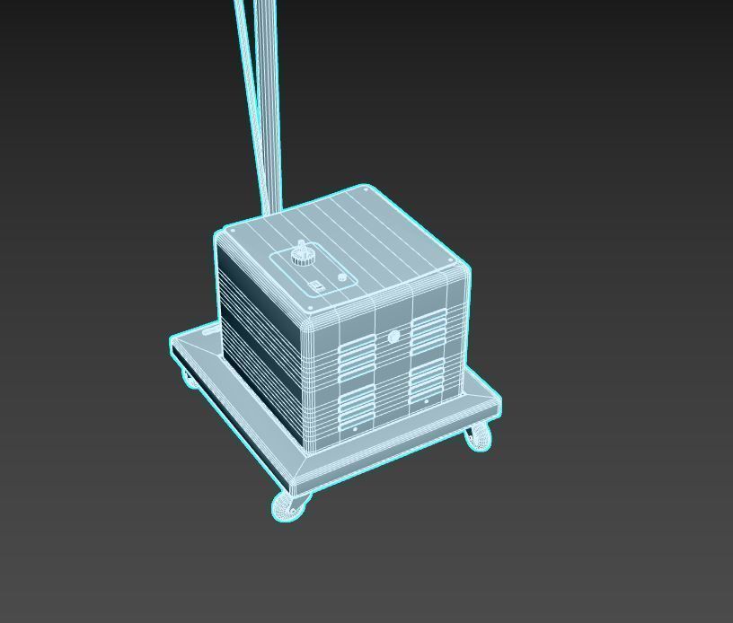 Abandoned Medical Floor Lamp 3D model_11