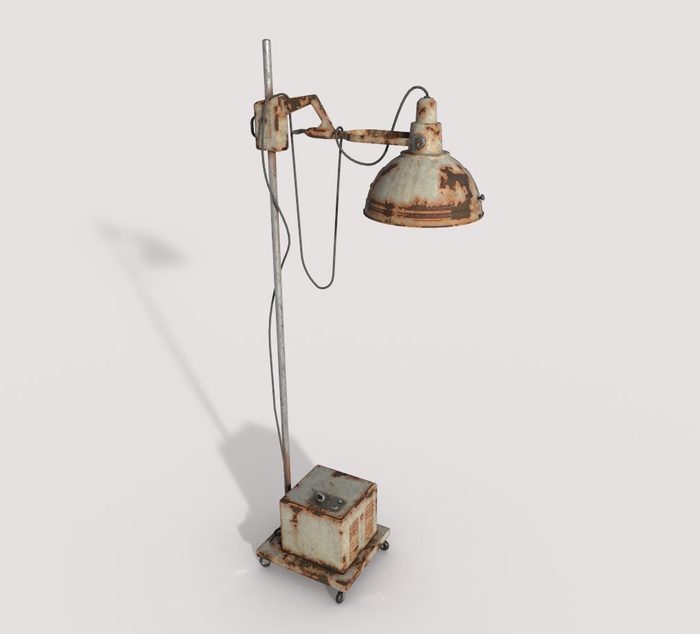 Abandoned Medical Floor Lamp 3D model_1