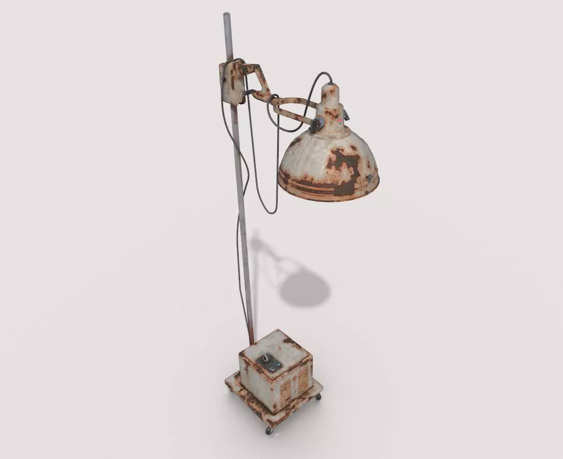 Abandoned Medical Floor Lamp 3D model_0