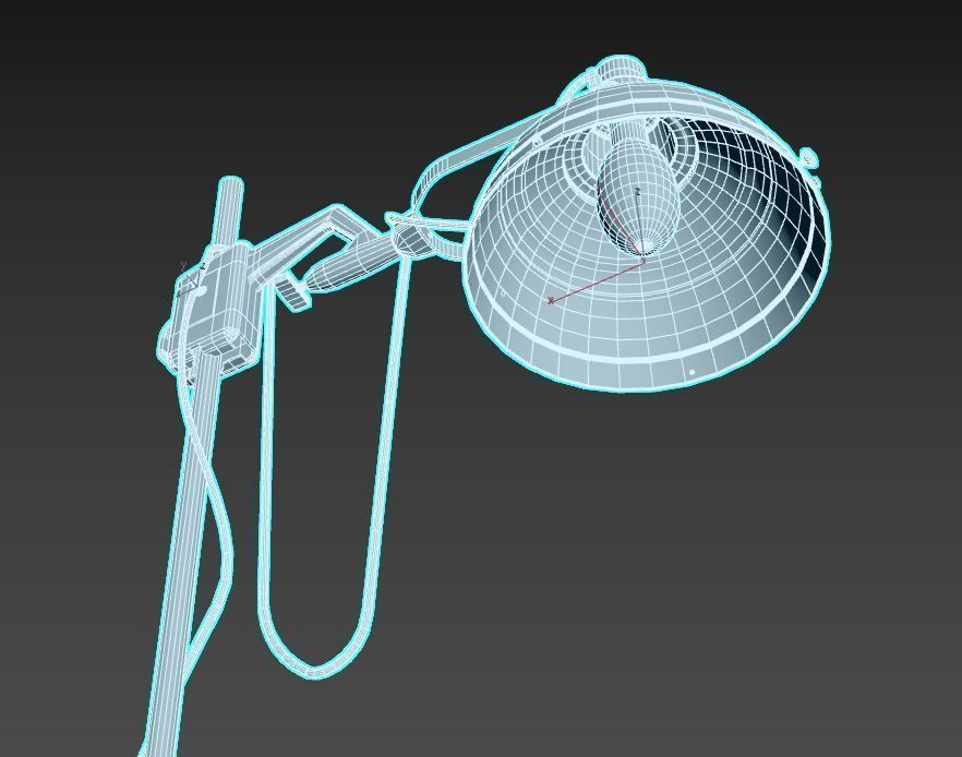 Abandoned Medical Floor Lamp 3D model_12