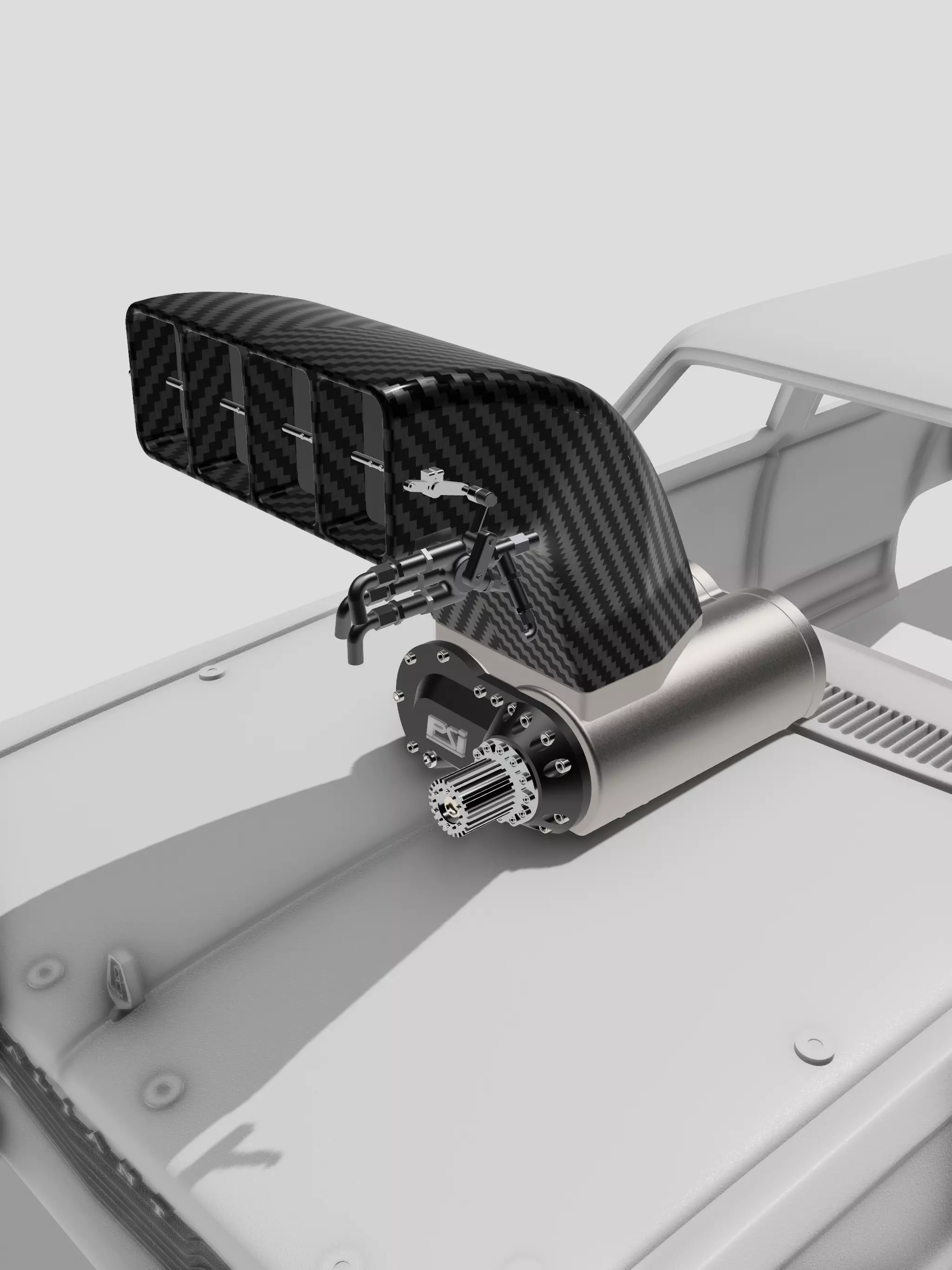 Pro Mod PSI Blower Hat N fuel meter 3D print model_0