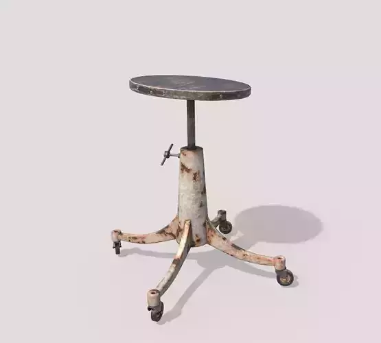 Old Rusted Stool 3D model