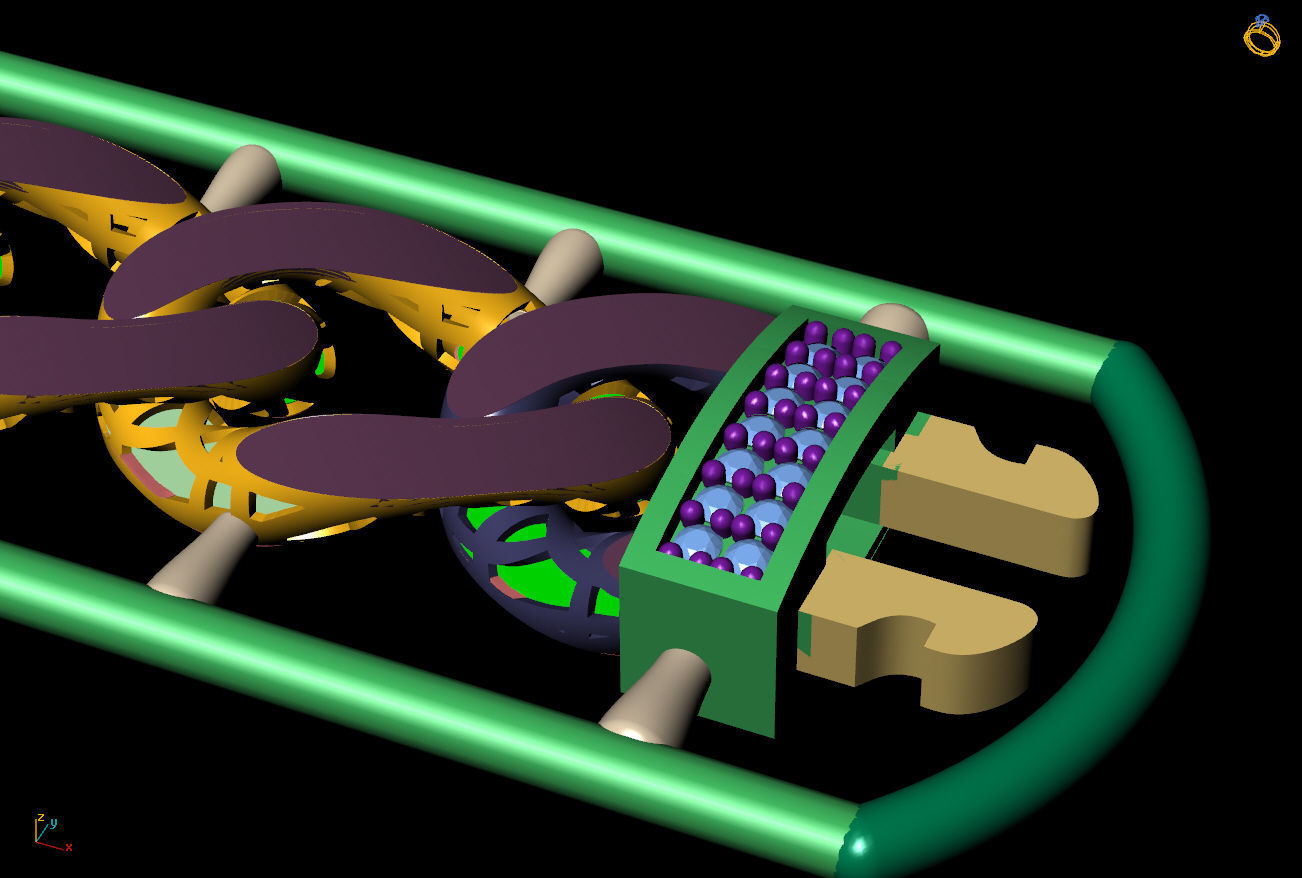 10 MM 18 CM CUBAN LINK CHAIN FOR BRACELET OR NECKLACE 3D print model_3