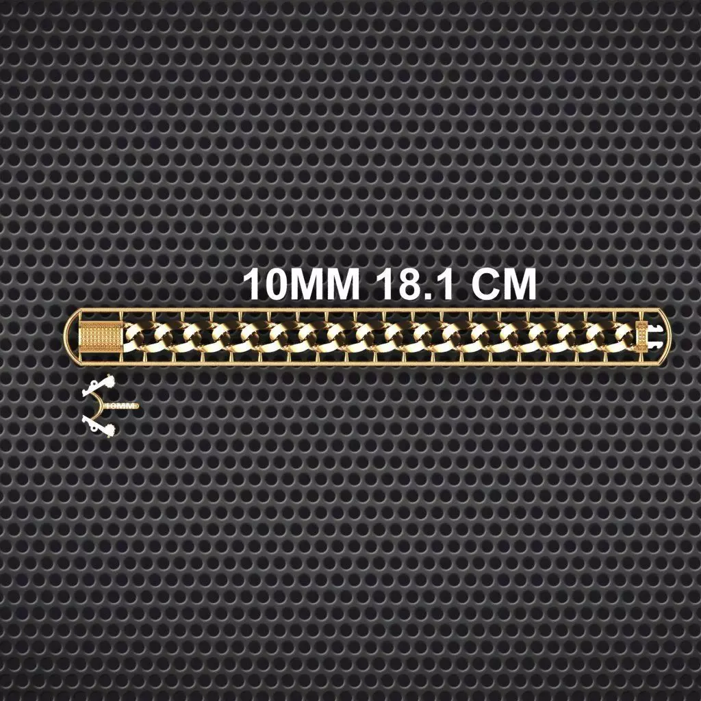 10 MM 18 CM CUBAN LINK CHAIN FOR BRACELET OR NECKLACE 3D print model_0