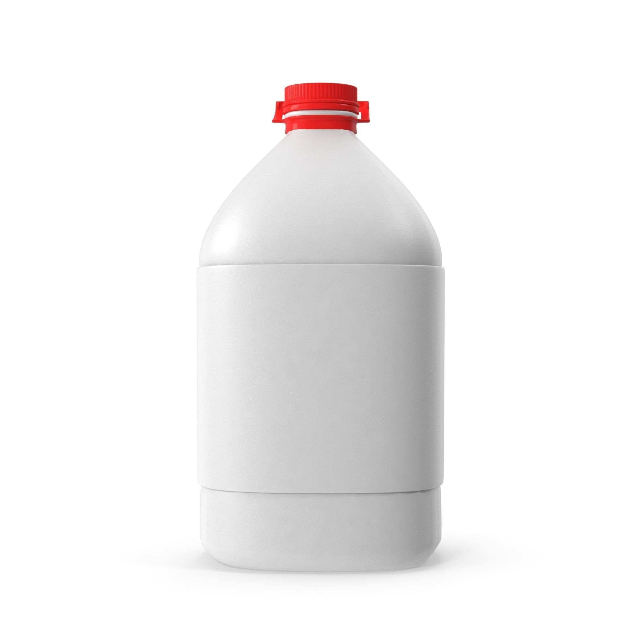 White-Plastic-Bottle Low-poly 3D model_5