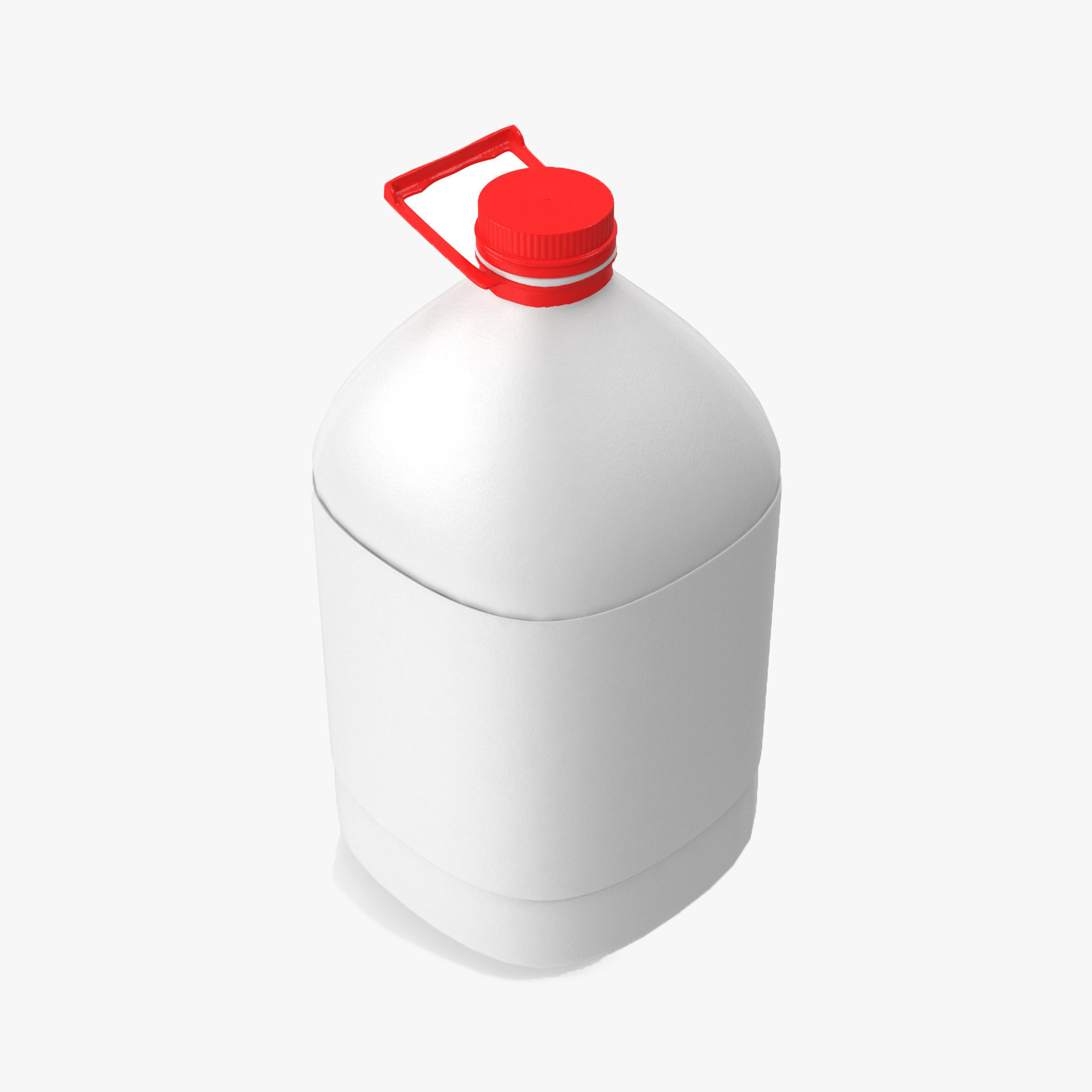 White-Plastic-Bottle Low-poly 3D model_1
