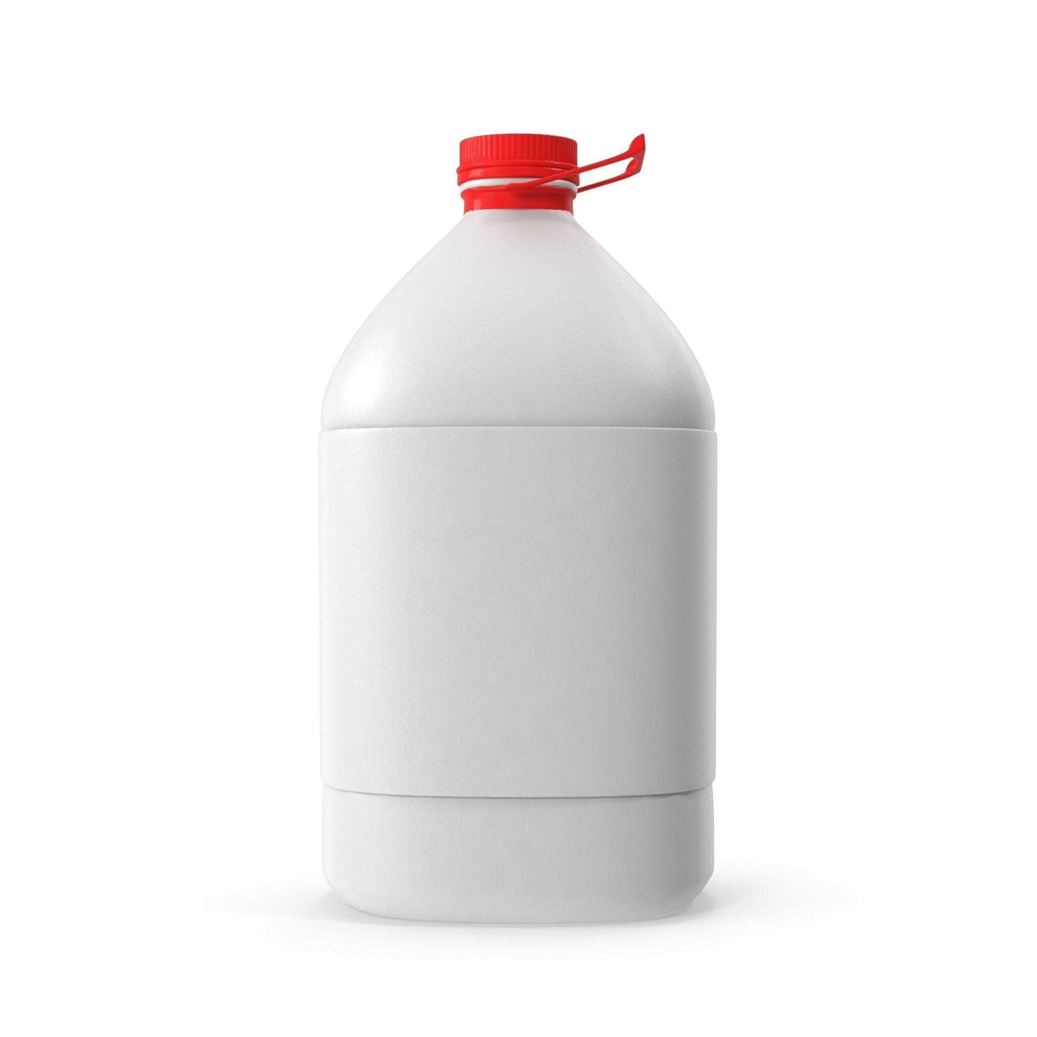 White-Plastic-Bottle Low-poly 3D model_6