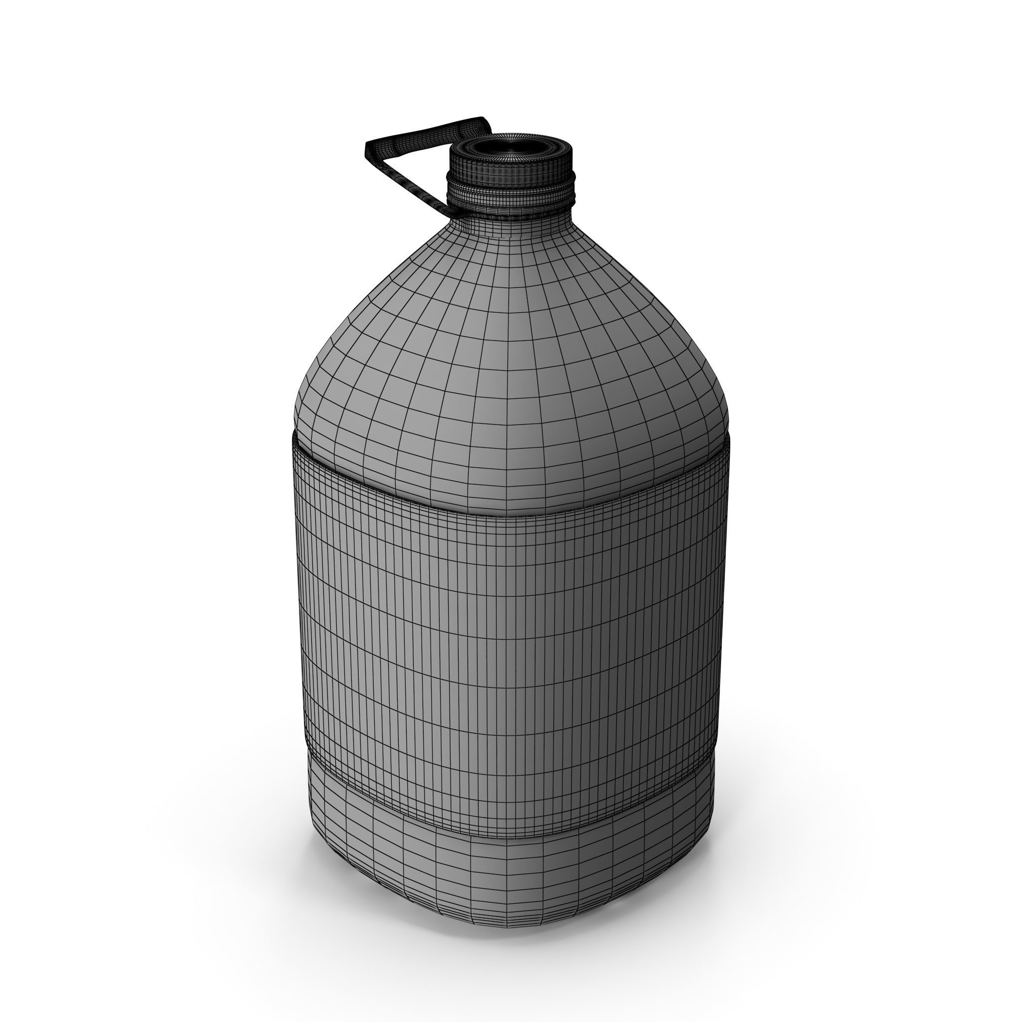 White-Plastic-Bottle Low-poly 3D model_2