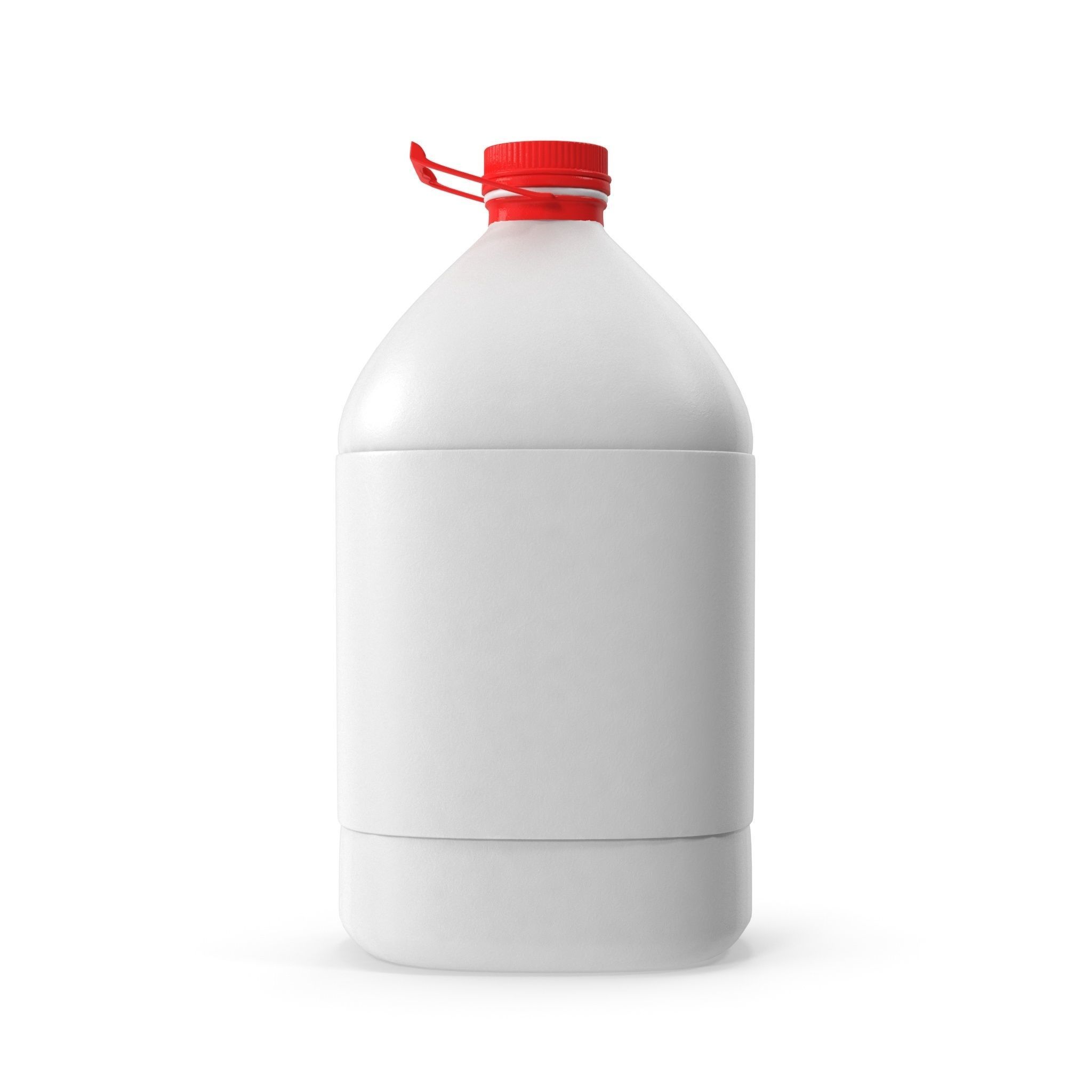 White-Plastic-Bottle Low-poly 3D model_9