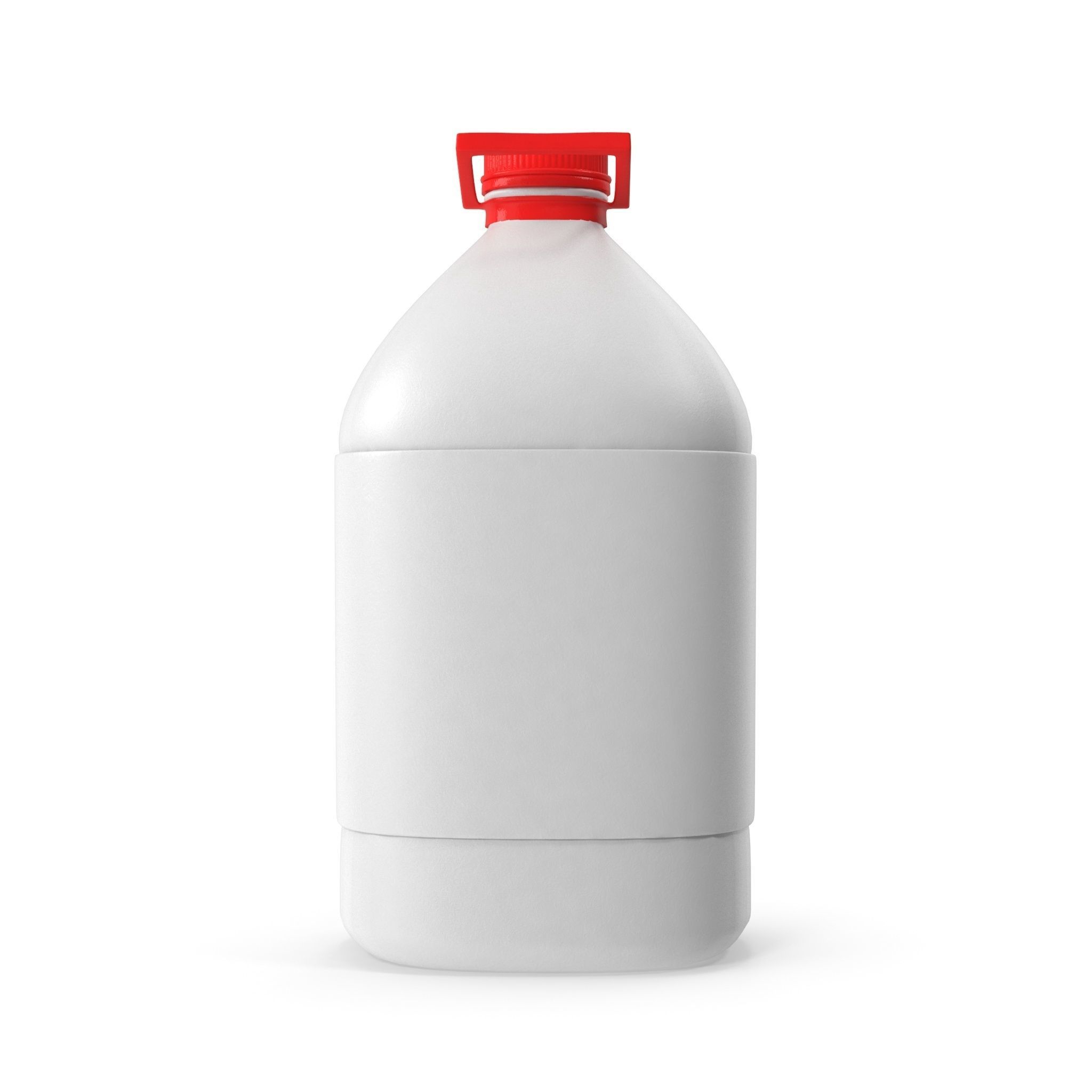 White-Plastic-Bottle Low-poly 3D model_7