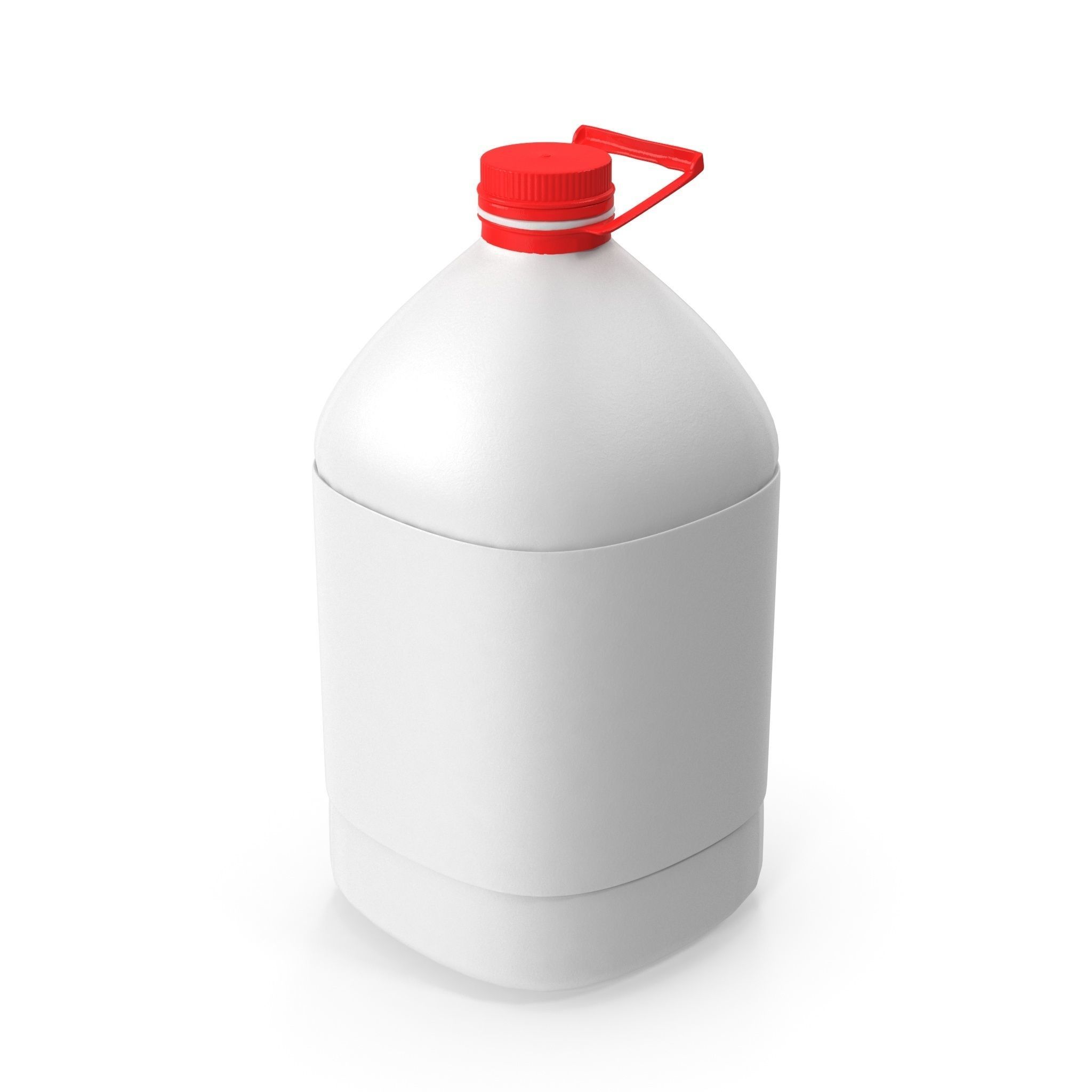 White-Plastic-Bottle Low-poly 3D model_3