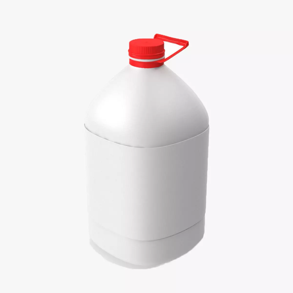 White-Plastic-Bottle Low-poly 3D model_0