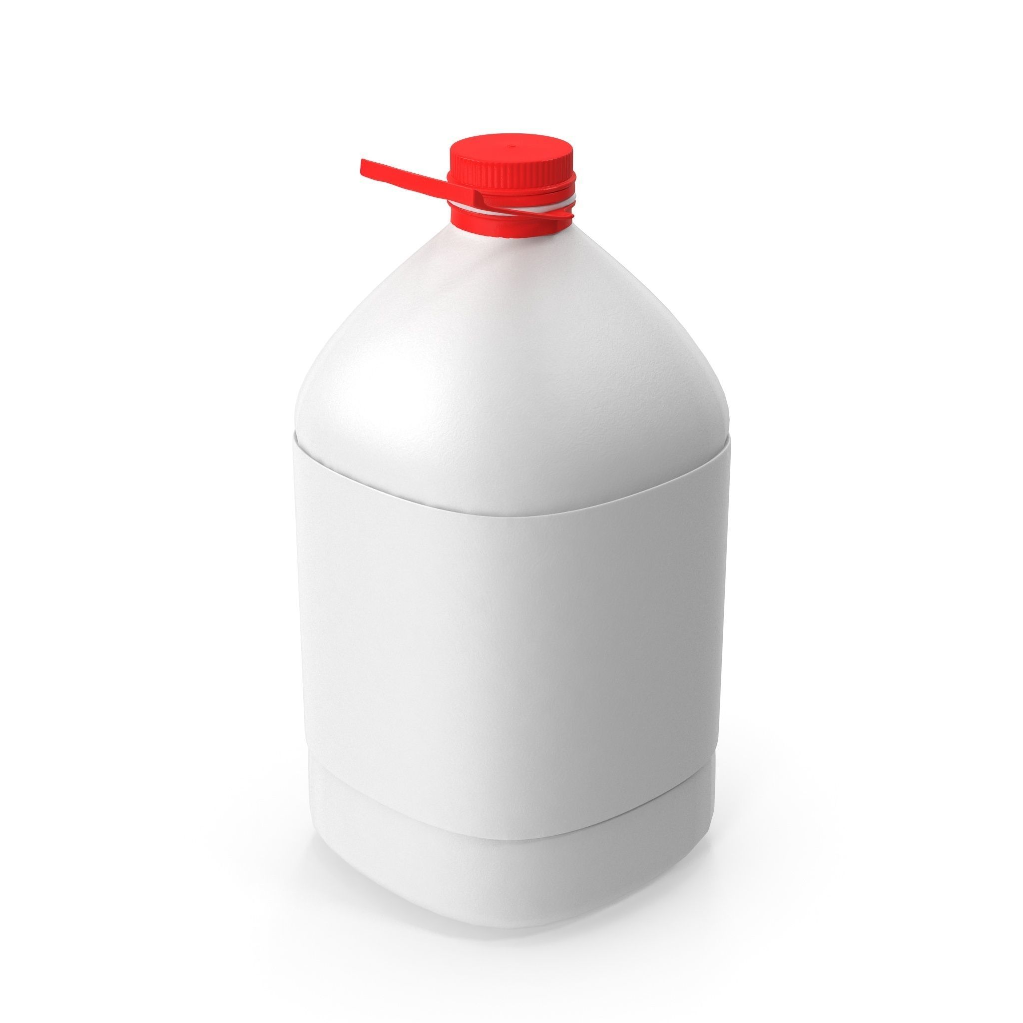 White-Plastic-Bottle Low-poly 3D model_4