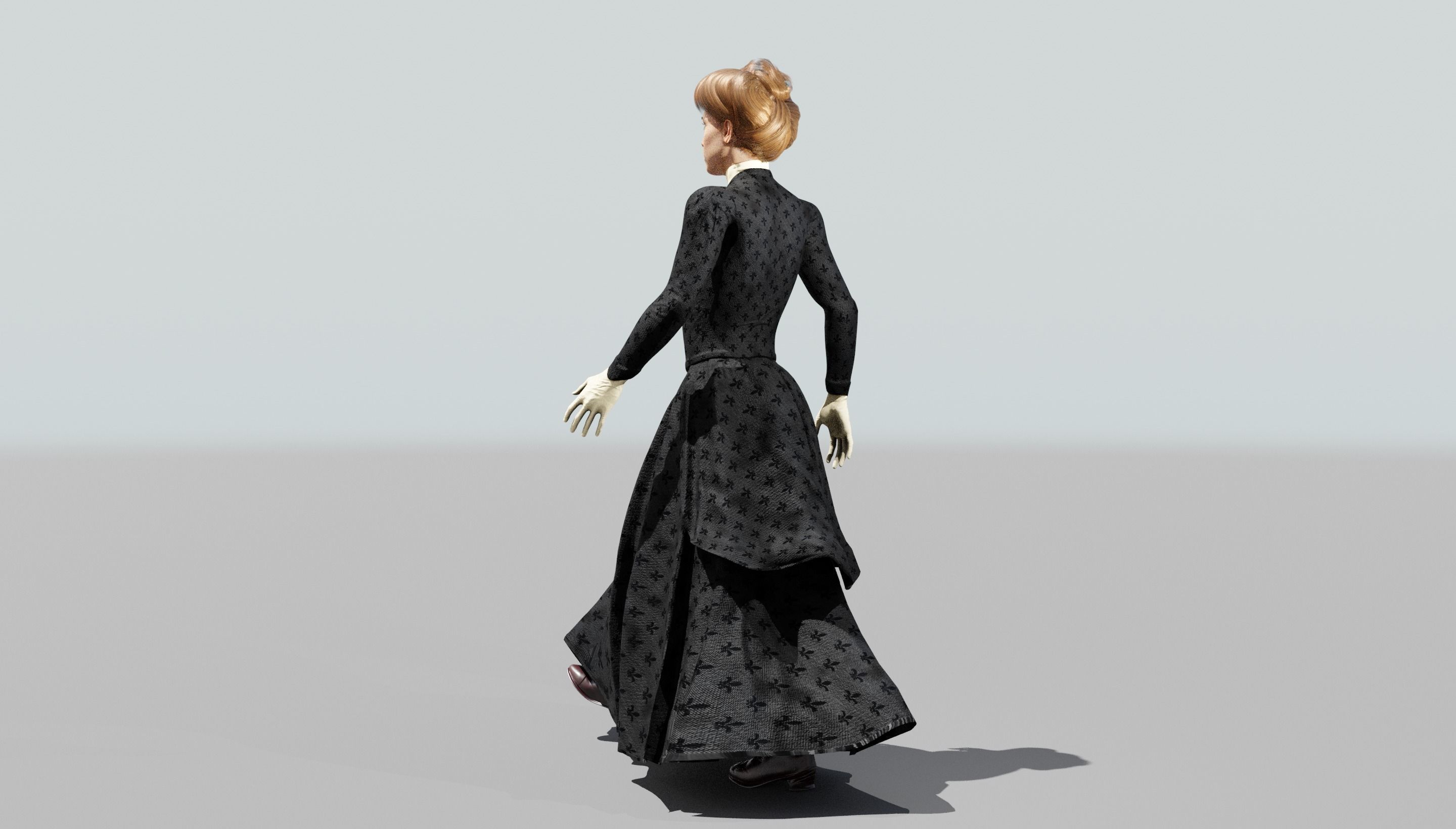 Victorian Female 01 - Body and Face Rigged - 3 versions 3D model_41