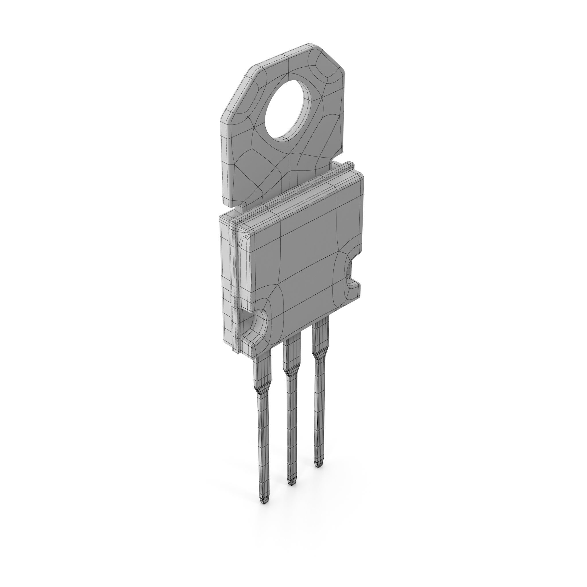 NPN Power Resistor 3D model_3