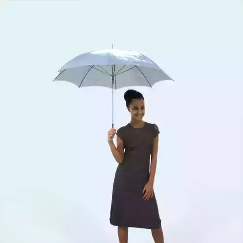 May 11L Umbrella African American Elegant Black Woman