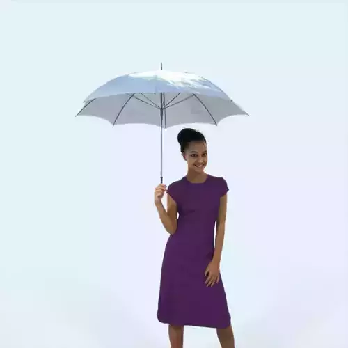 May 11H Umbrella African American Elegant Black Woman