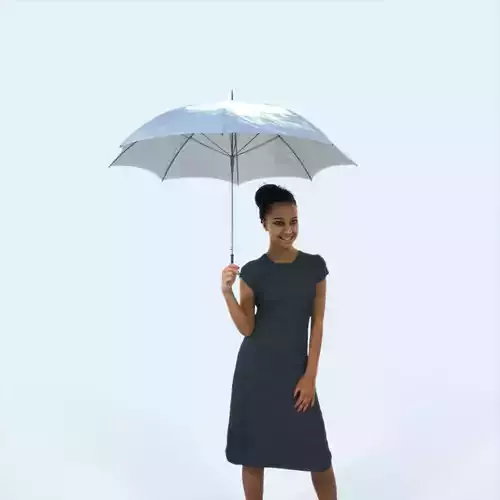 May 11F Umbrella African American Elegant Black Woman