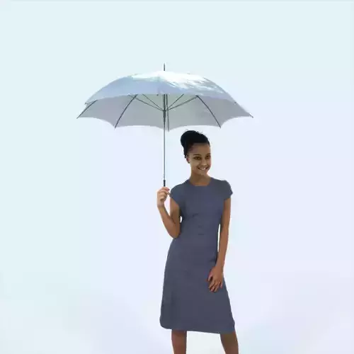May 11C Umbrella African American Elegant Black Woman