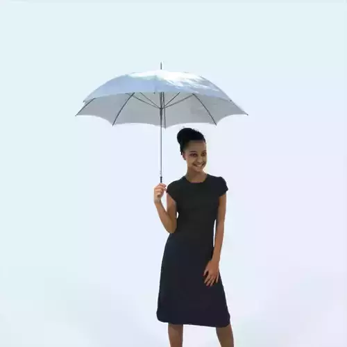 May 11B Umbrella African American Elegant Black Woman