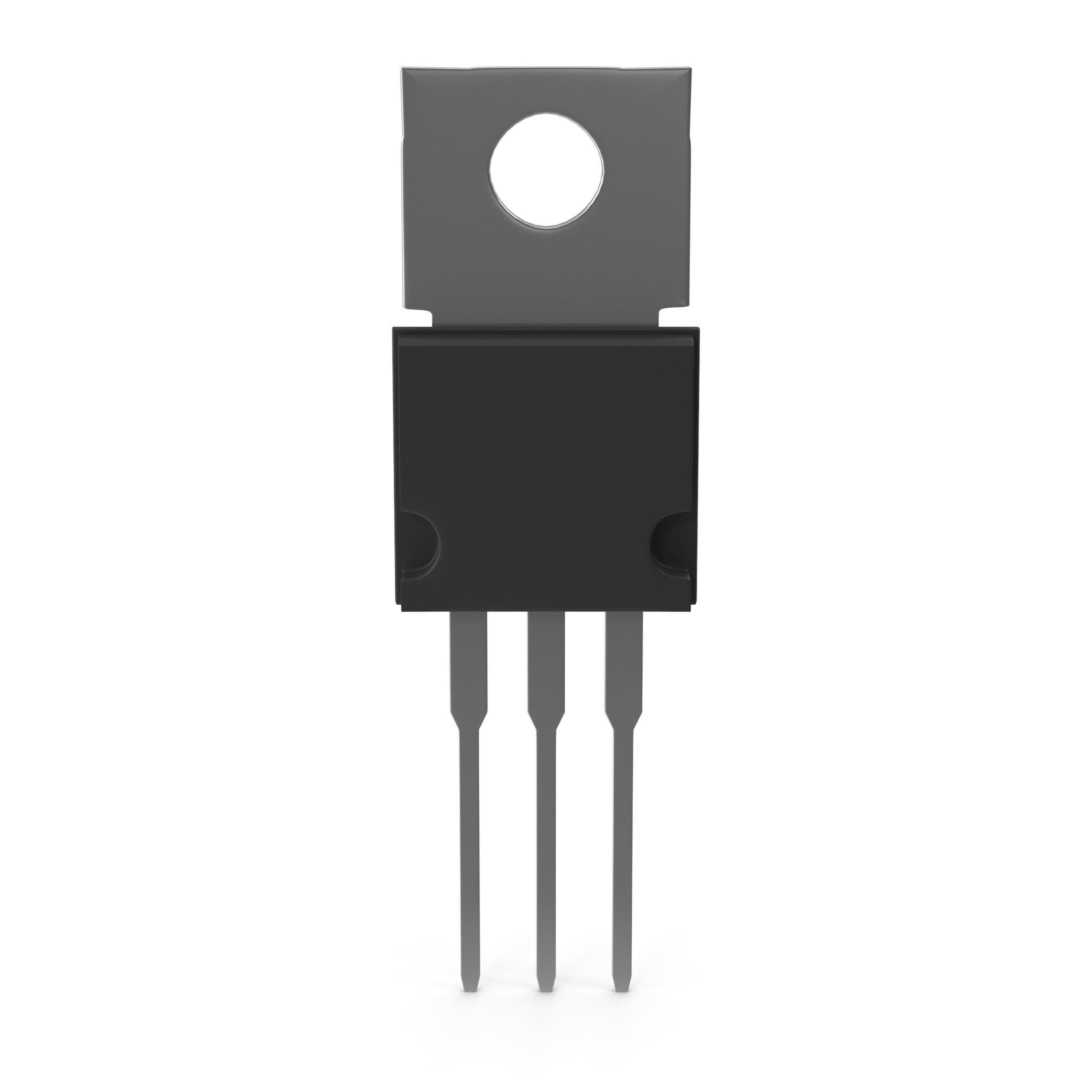 Power Resistor Low-poly 3D model_5