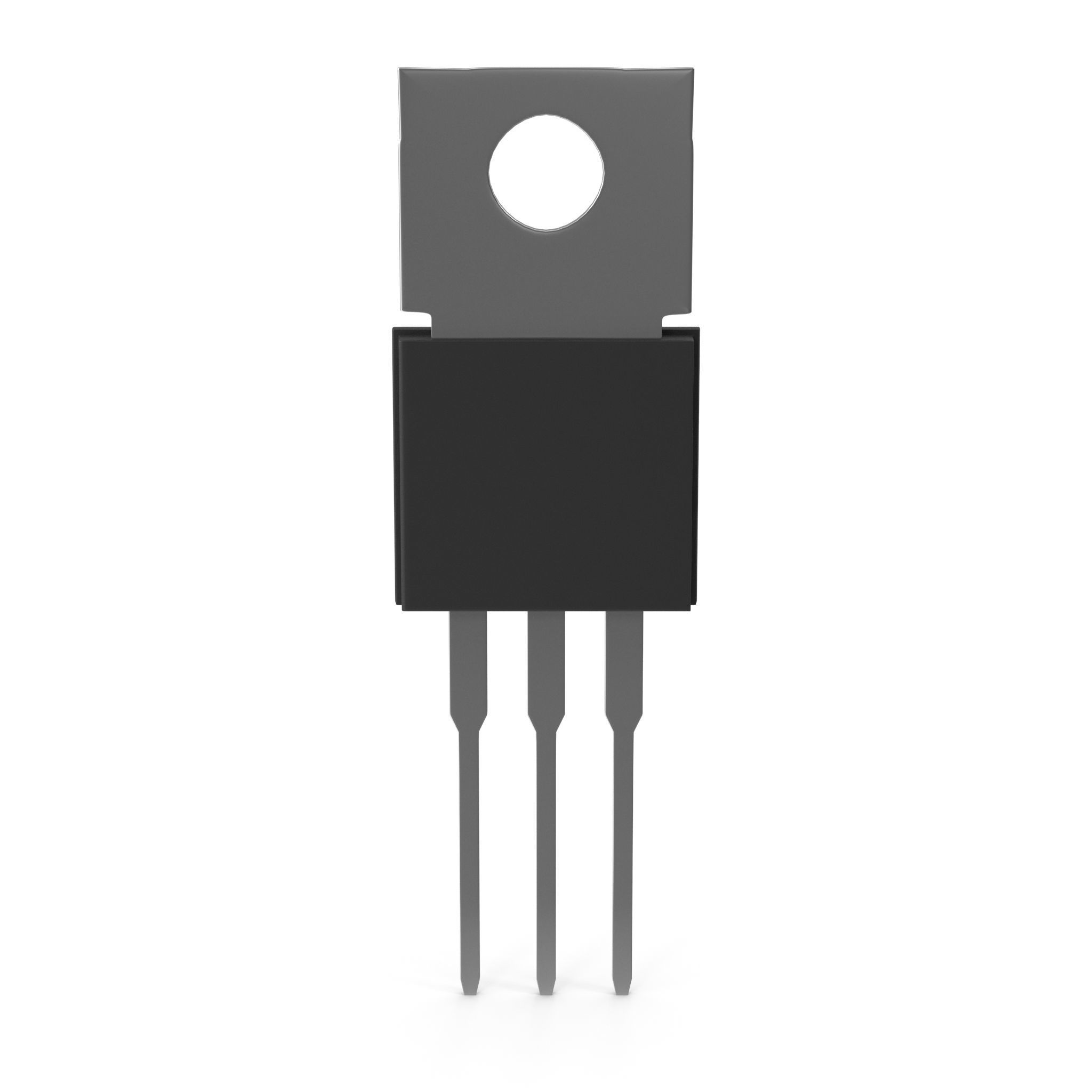 Power Resistor Low-poly 3D model_8