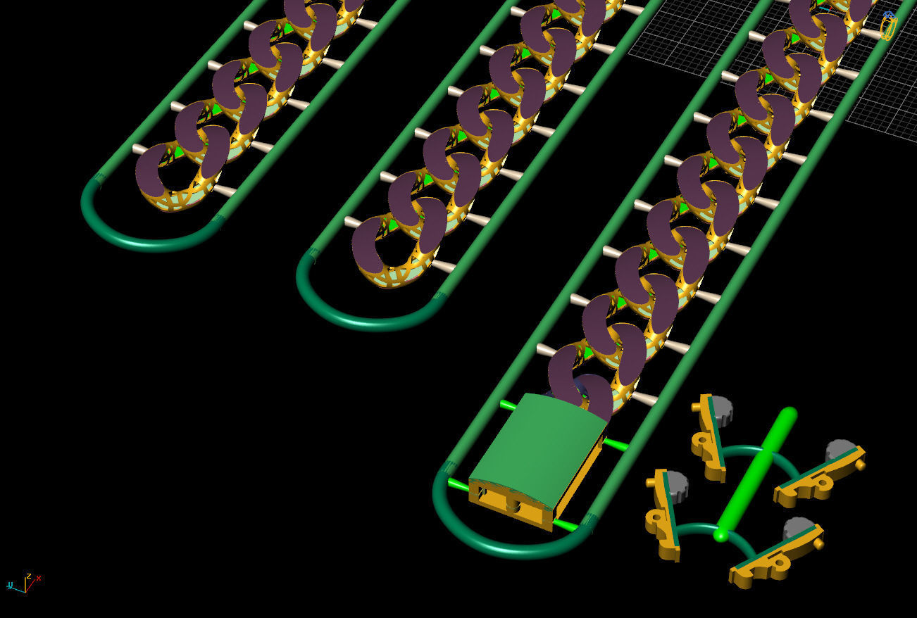 10 MM 45 CM CUBAN LINK CHAIN FOR BRACELET OR NECKLACE 3D print model_6