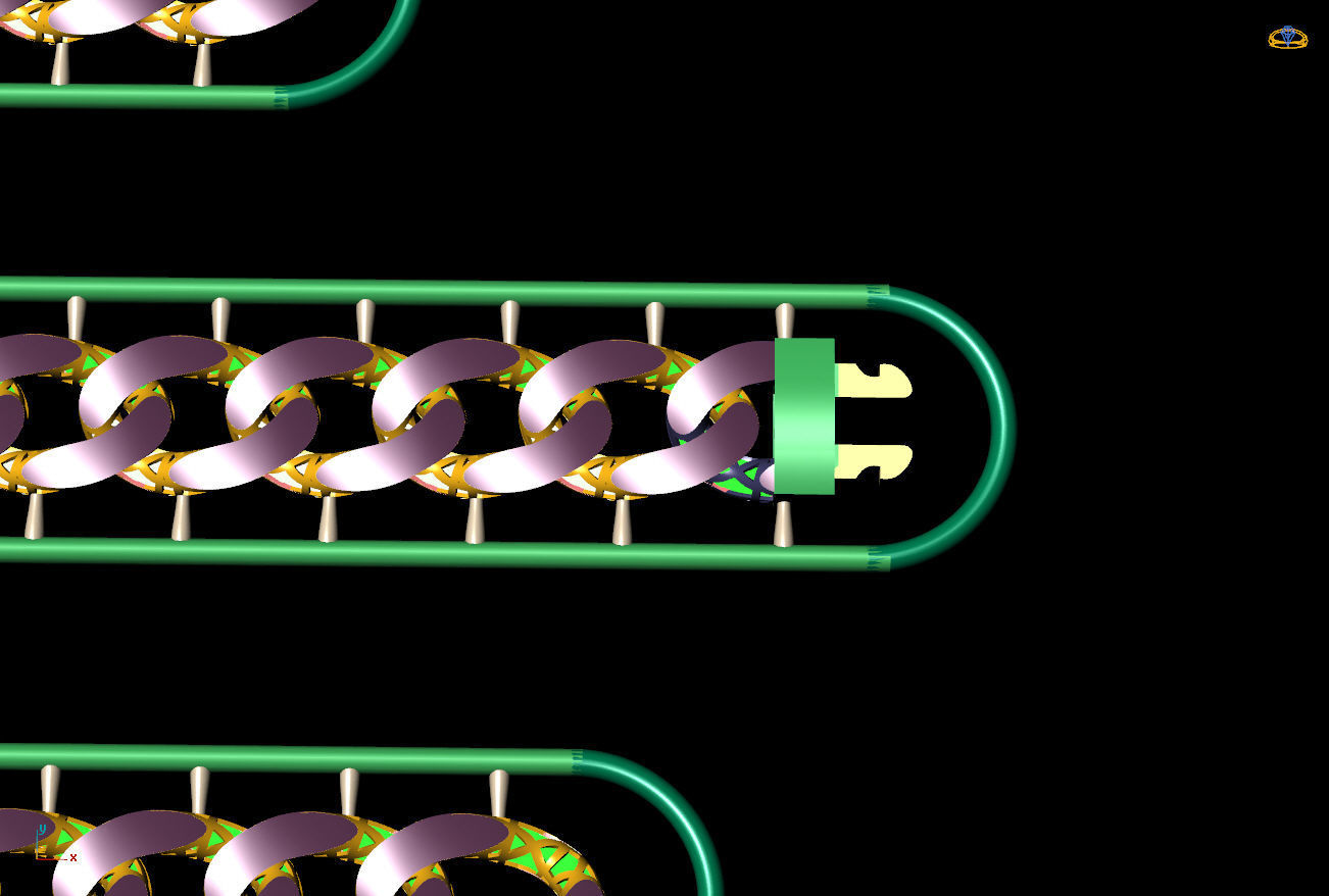 10 MM 45 CM CUBAN LINK CHAIN FOR BRACELET OR NECKLACE 3D print model_5