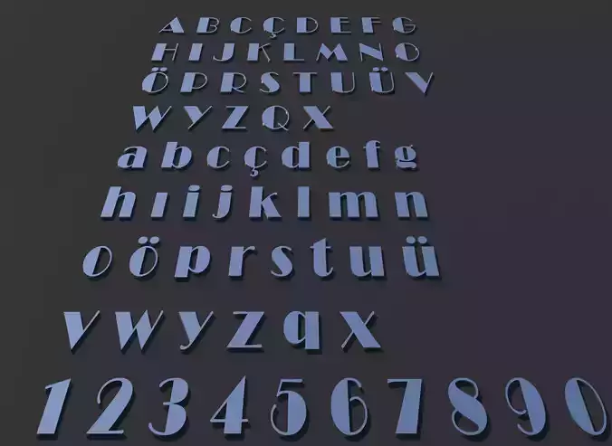 print-friendly alphabet using the Broadway font