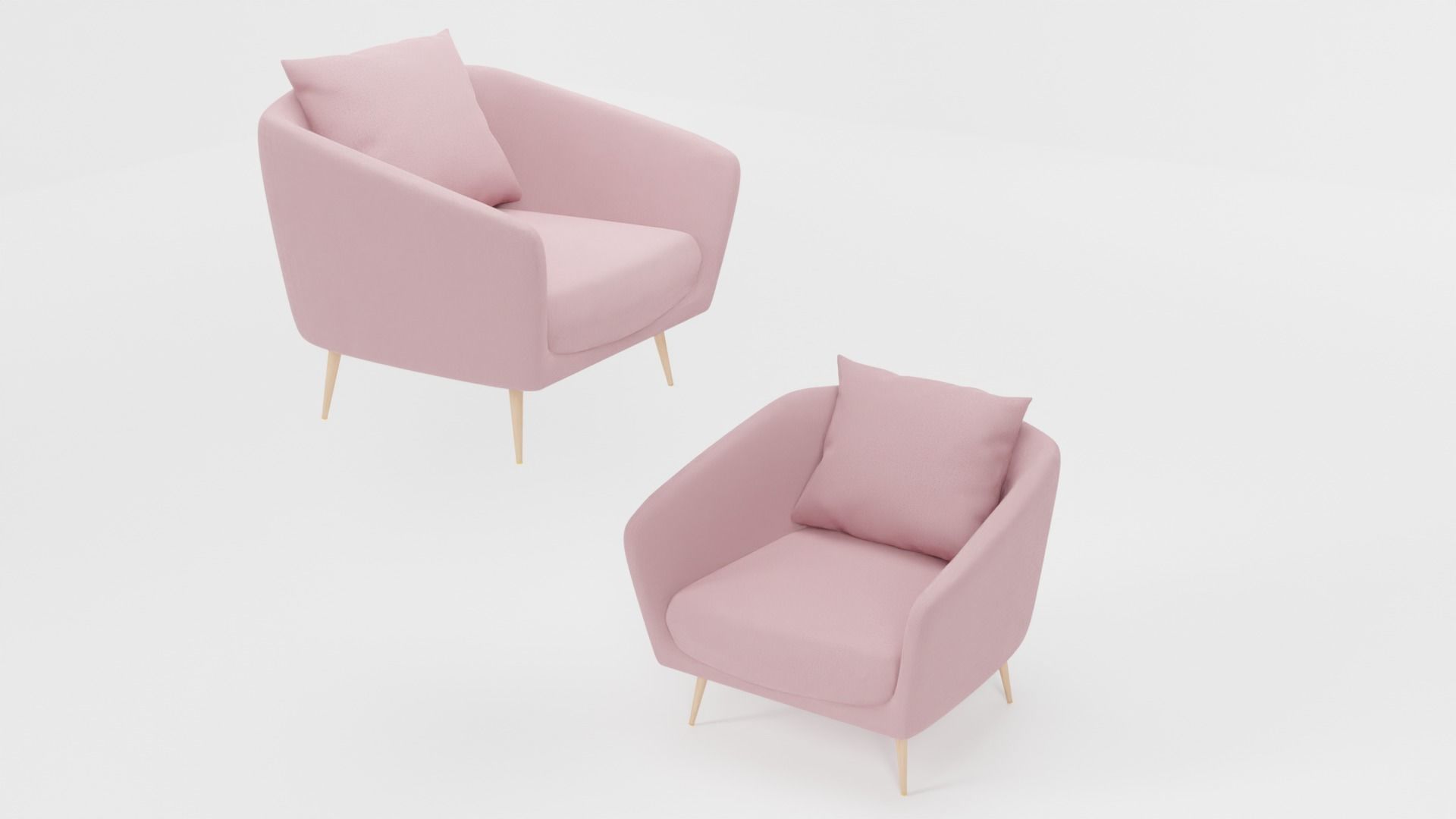 Different Fabric Chair 3d model 3D model_3
